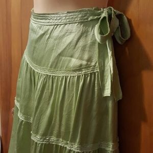 BR Silk Skirt - green